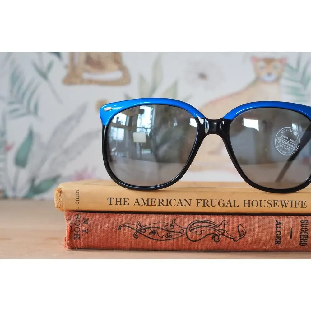 Vintage 1990s Lion in the Sun Sunglasses France Two Tone Retro Festival NOS